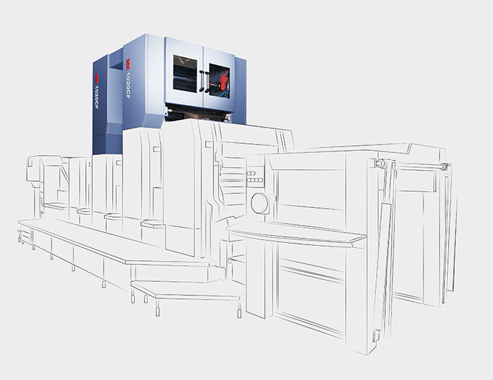 MK 1020CF 冷燙單元
技術描述：冷燙印技術
在膠印機上加裝冷燙單元，完成先燙后印或先印后燙，擺桿跳步能有效節約電化鋁。